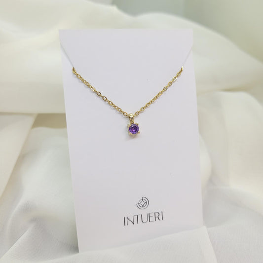 Collar Punto Morado Acero
