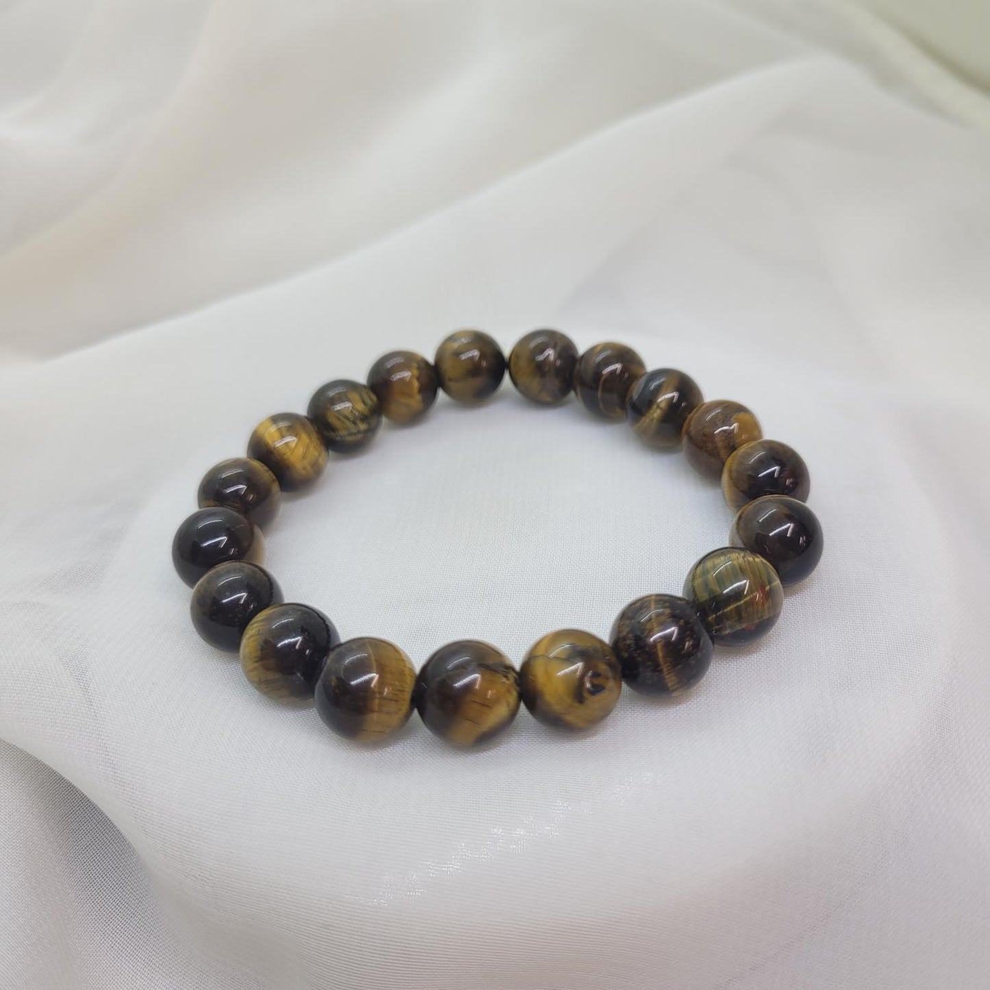 Pulsera Ojo de tigre elastico 8mm