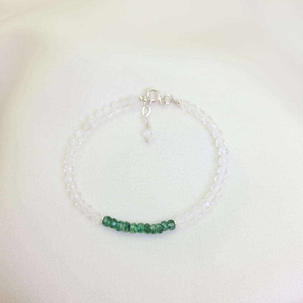 Pulsera Jade y cuarzo cristal