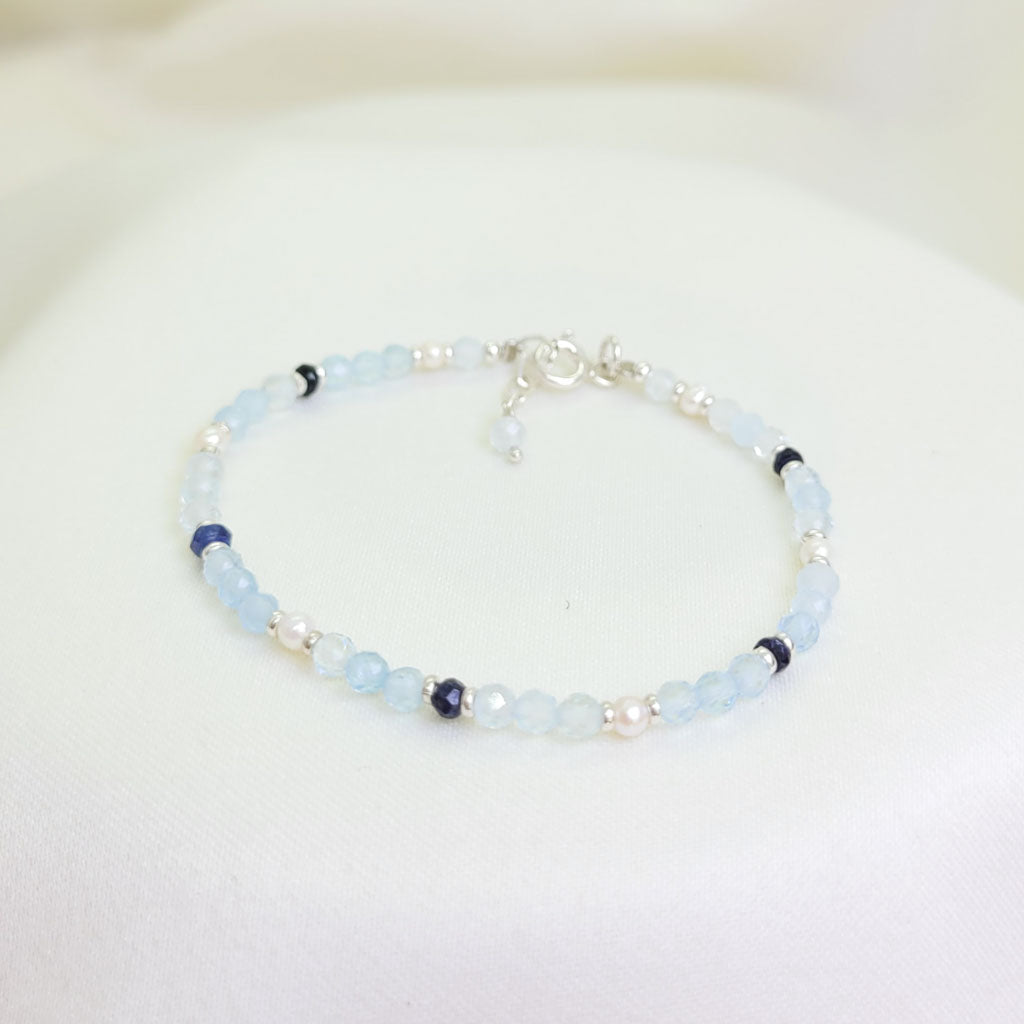Pulsera Aguamarina