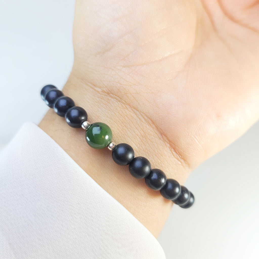 Pulsera Jade y shunguita