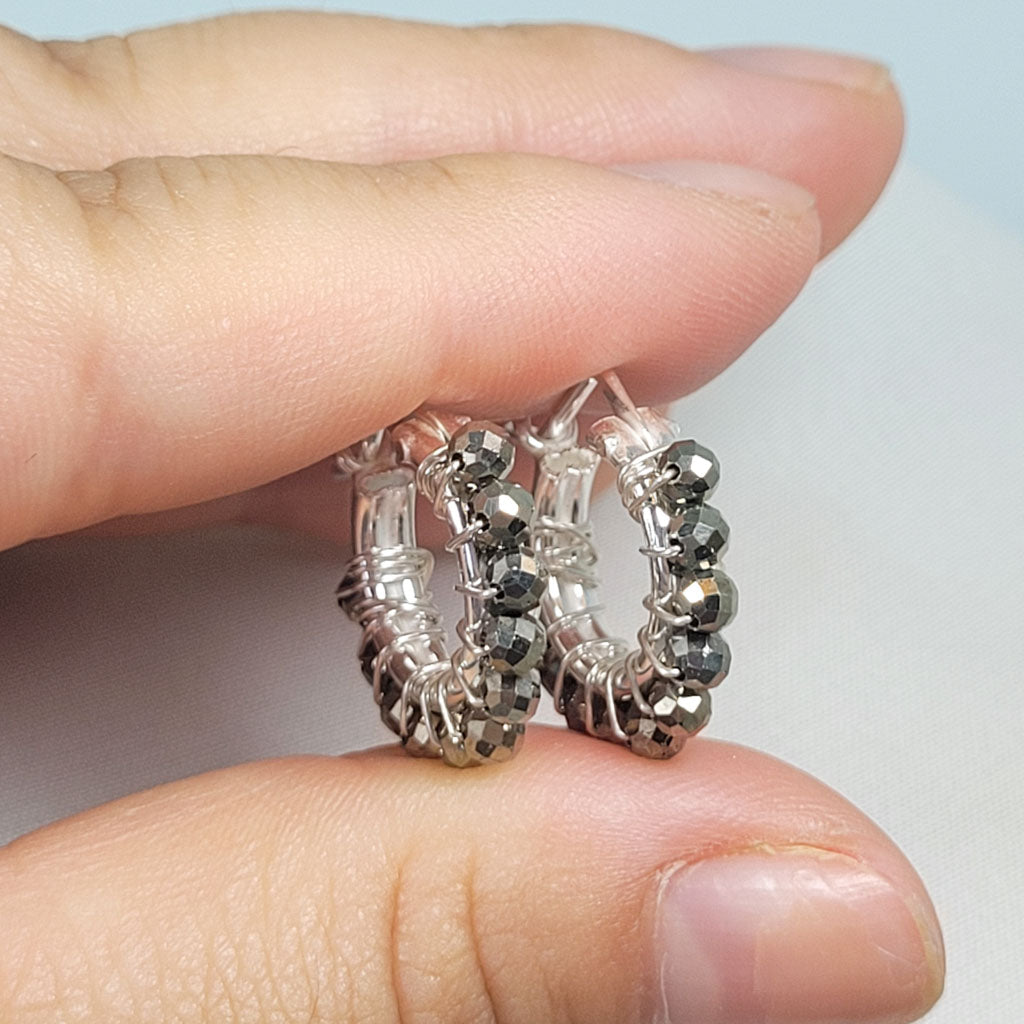 Aretes Argolla Pirita