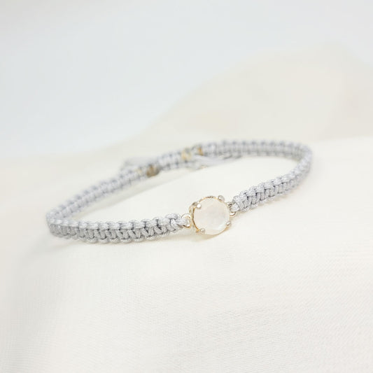 Pulsera Tejido Piedra Luna