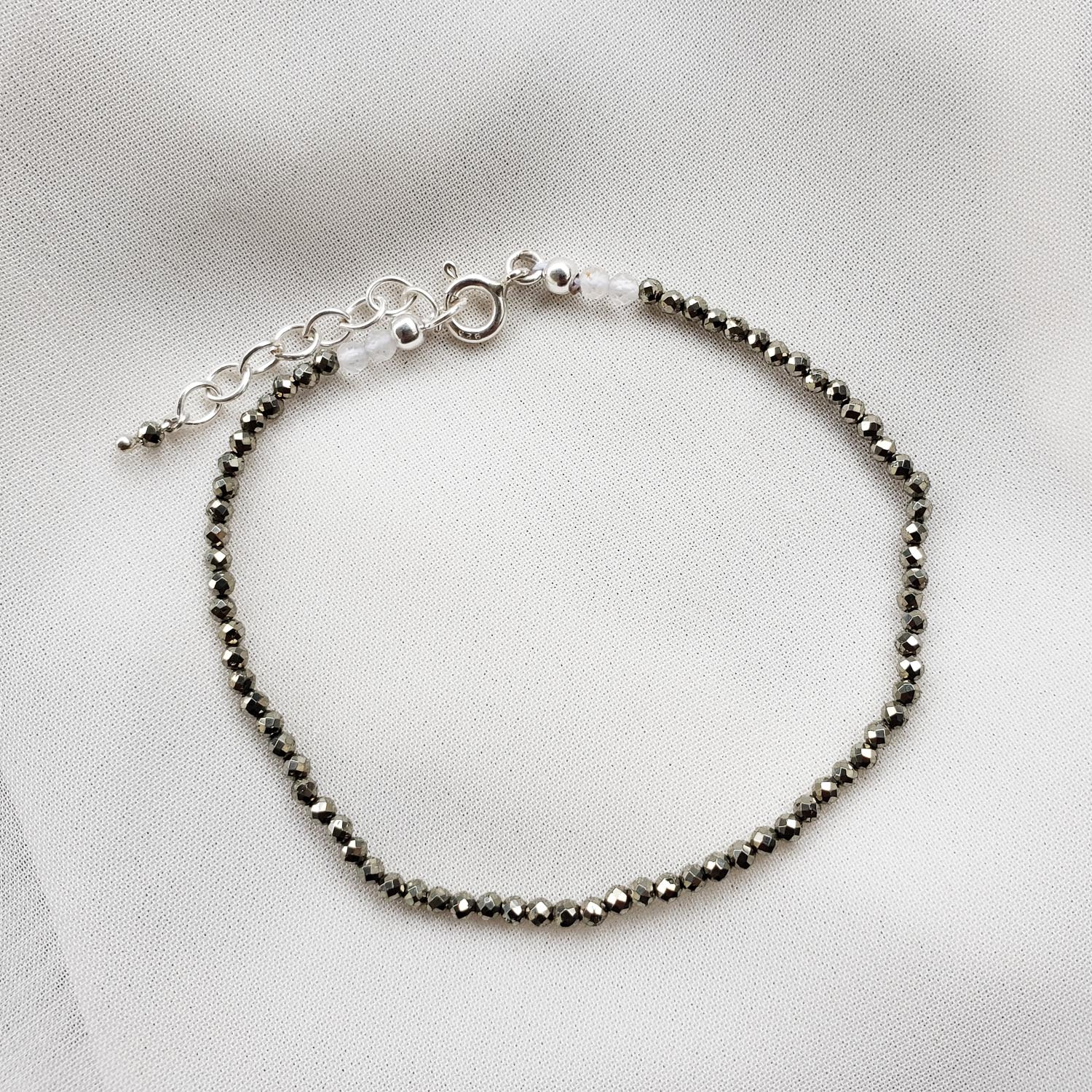 Pulsera pirita plata