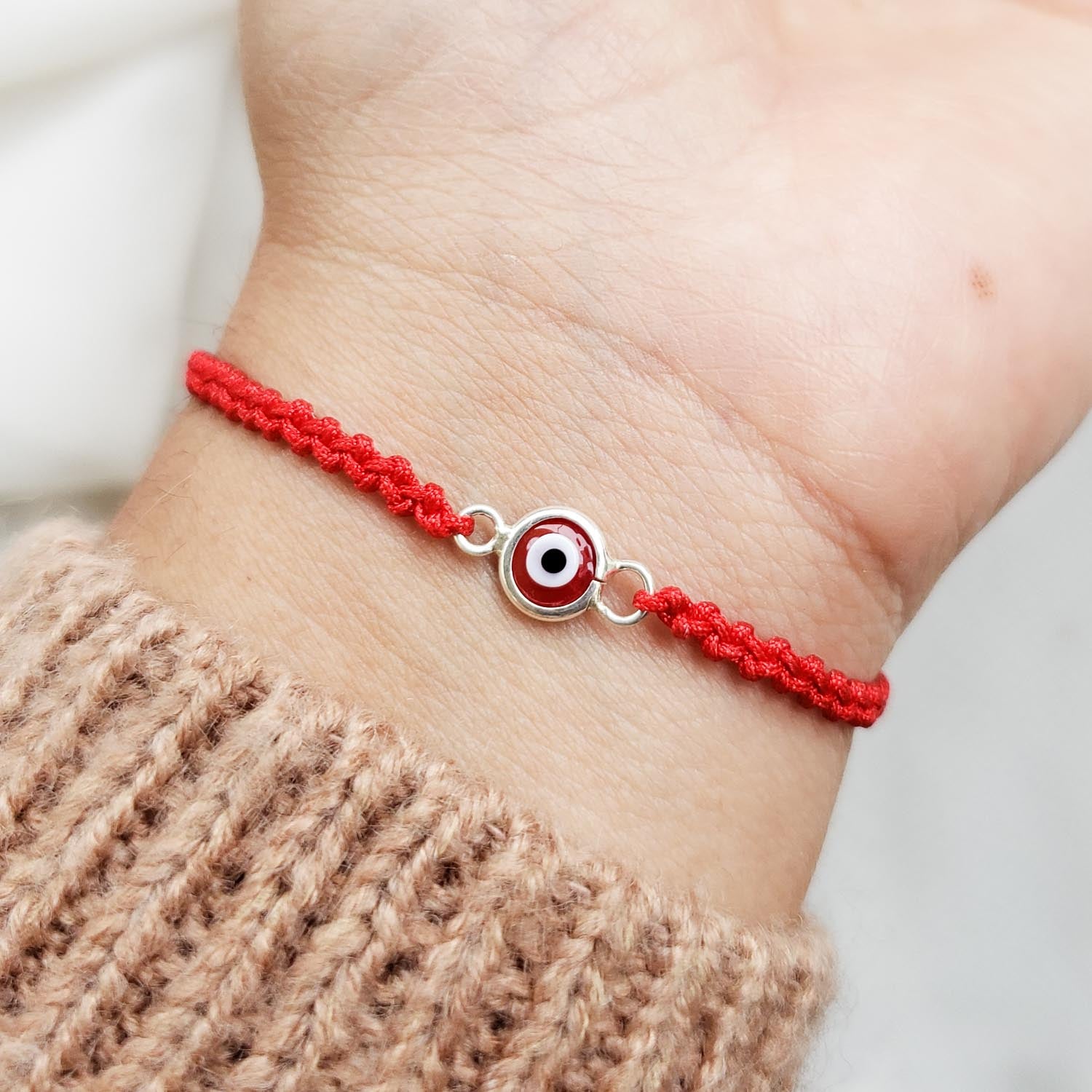 Pulsera ojo turco rojo