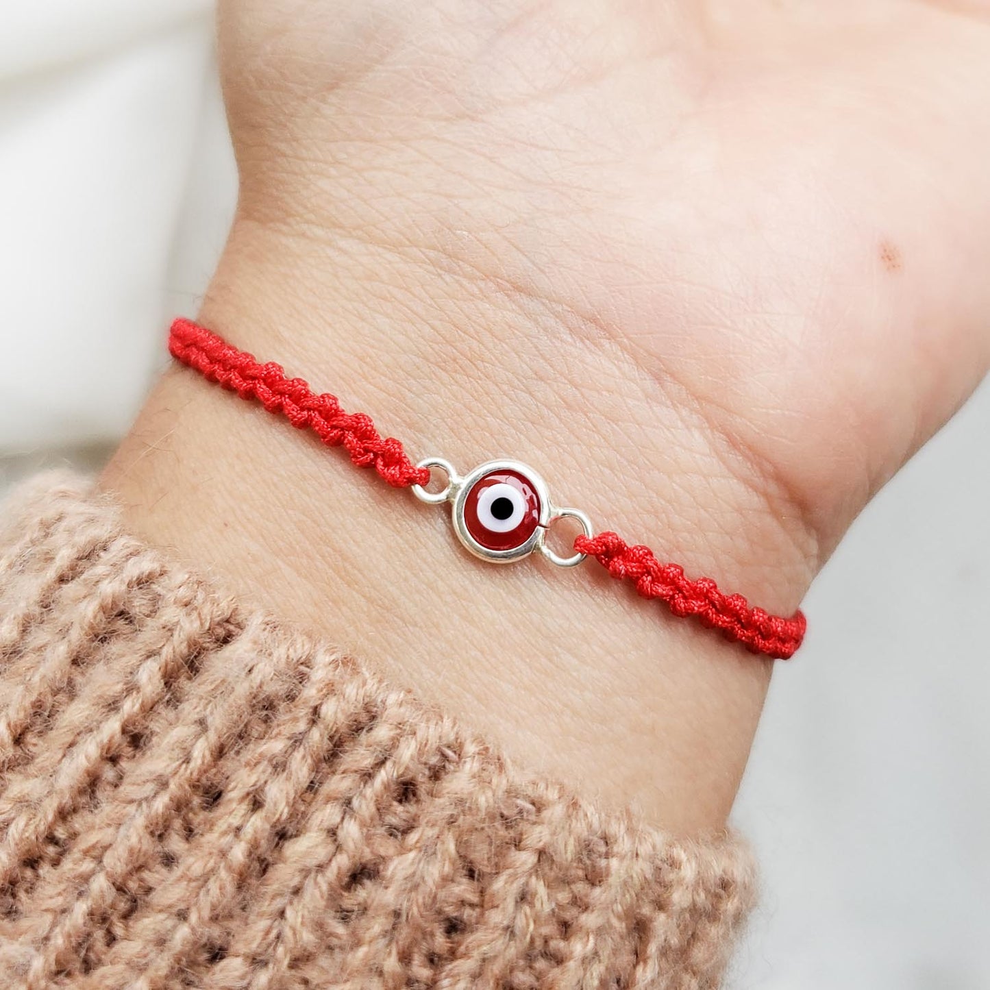 Pulsera ojo turco rojo