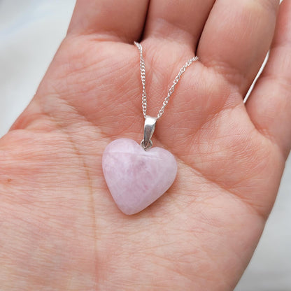Collar Corazón Cuarzo Rosa 1.5cm