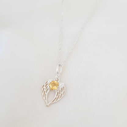 Collar Alitas en Citrino
