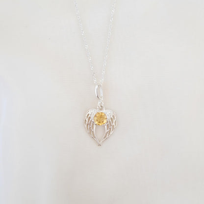 Collar Alitas en Citrino