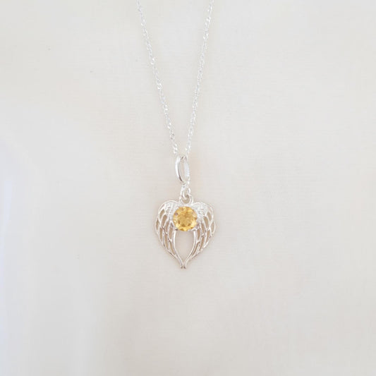 Collar Alitas en Citrino