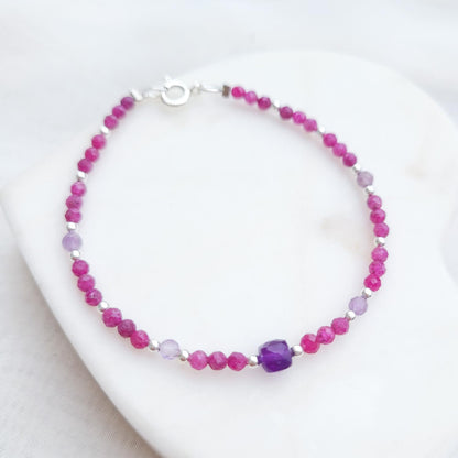 Pulsera Rubí con Amatista
