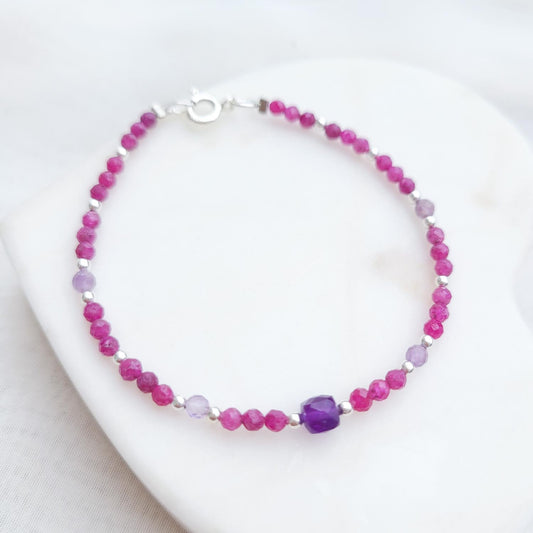 Pulsera Rubí con Amatista
