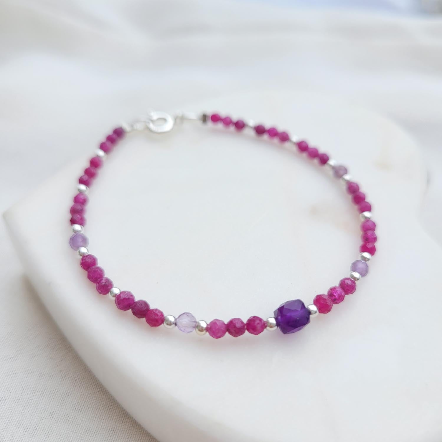 Pulsera Rubí con Amatista