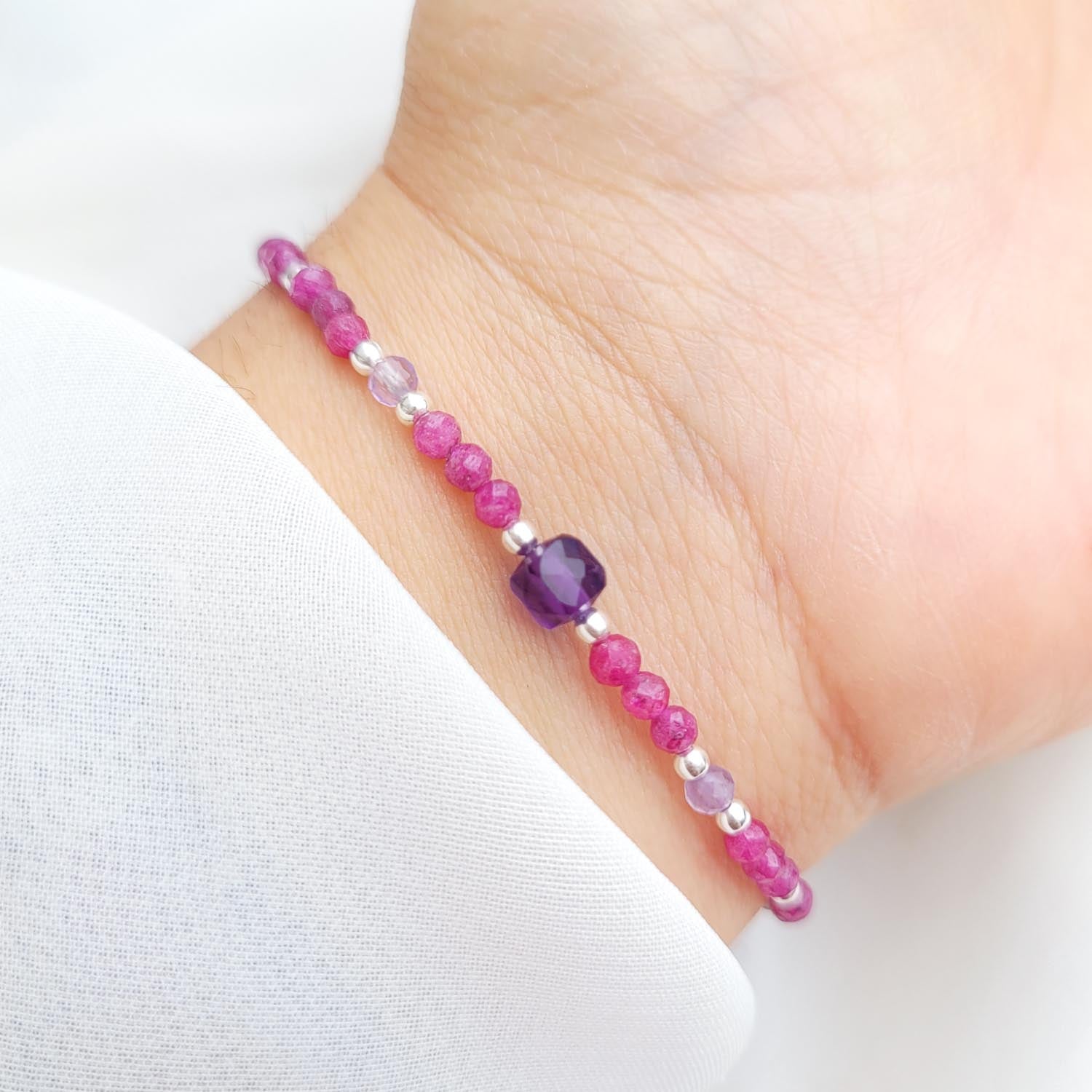 Pulsera Rubí con Amatista