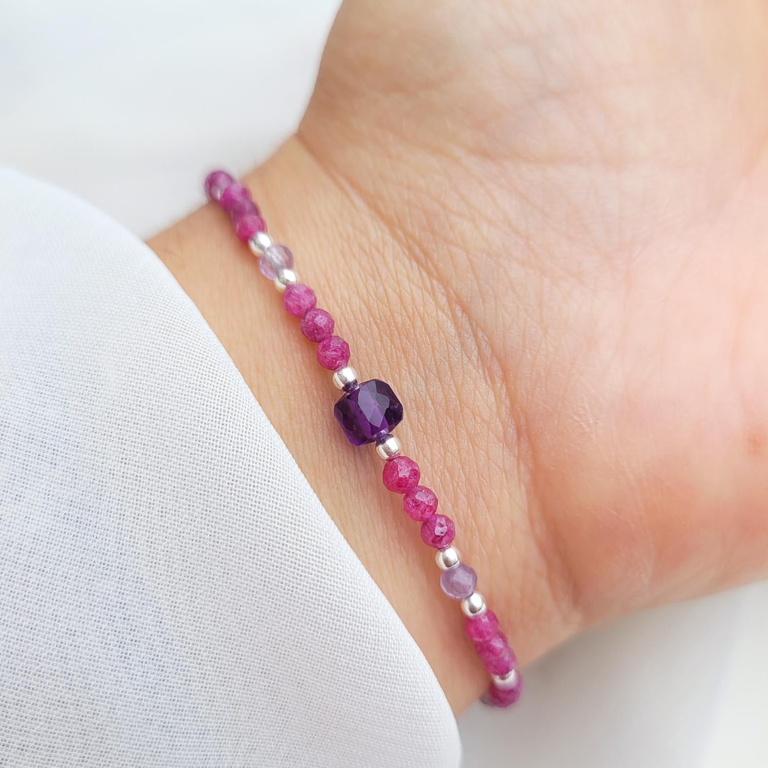 Pulsera Rubí con Amatista