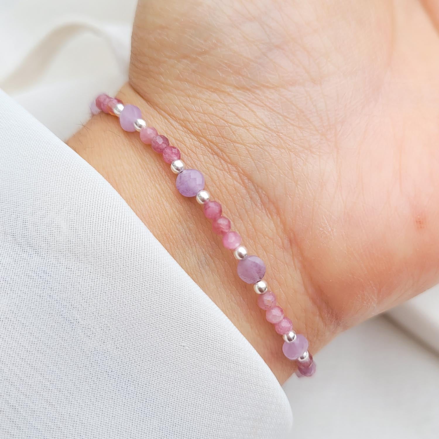 Pulsera Cami Turmalina Rosa