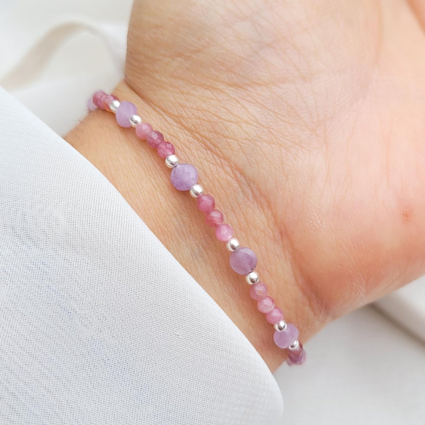Pulsera Cami Turmalina Rosa