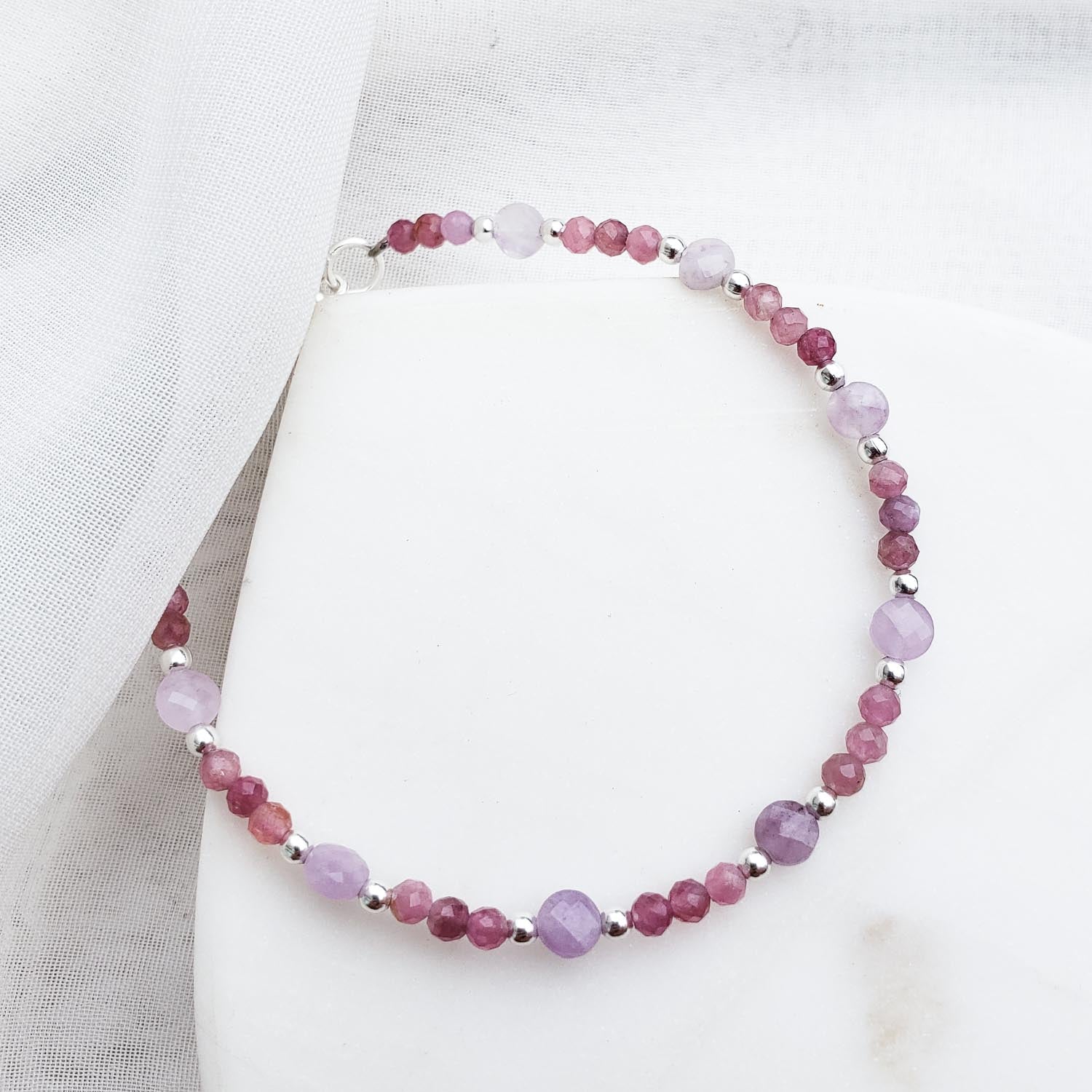 Pulsera Cami Turmalina Rosa