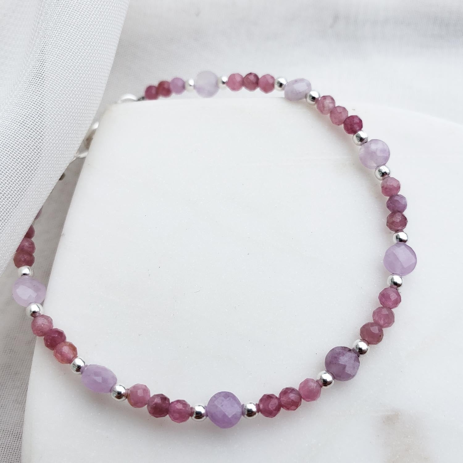 Pulsera Cami Turmalina Rosa