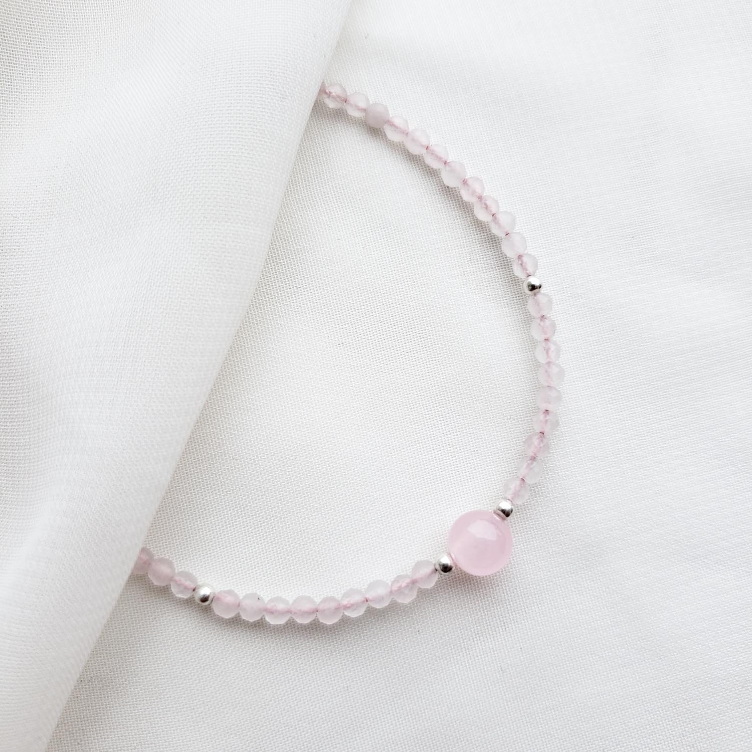 Pulsera Ame Cuarzo Rosa