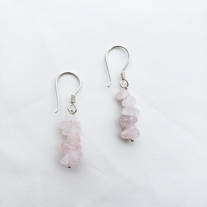 Aretes Apacheta Cuarzo Rosa