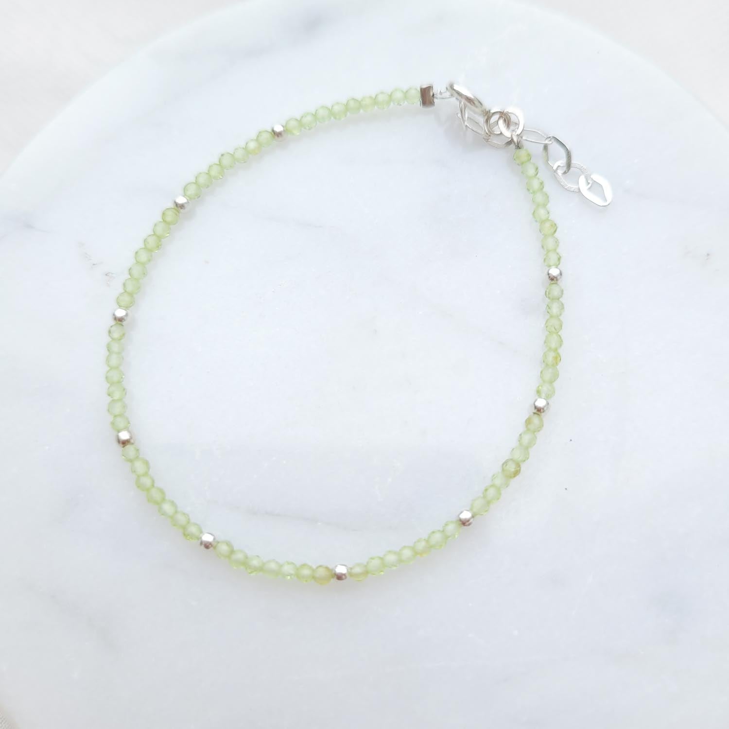 Pulsera Peridoto - 2mm