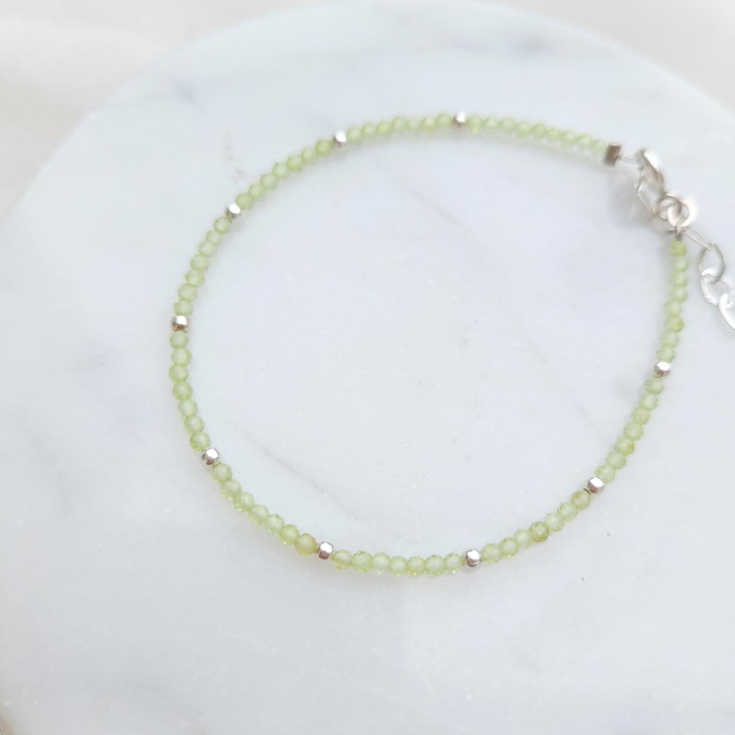 Pulsera Peridoto - 2mm