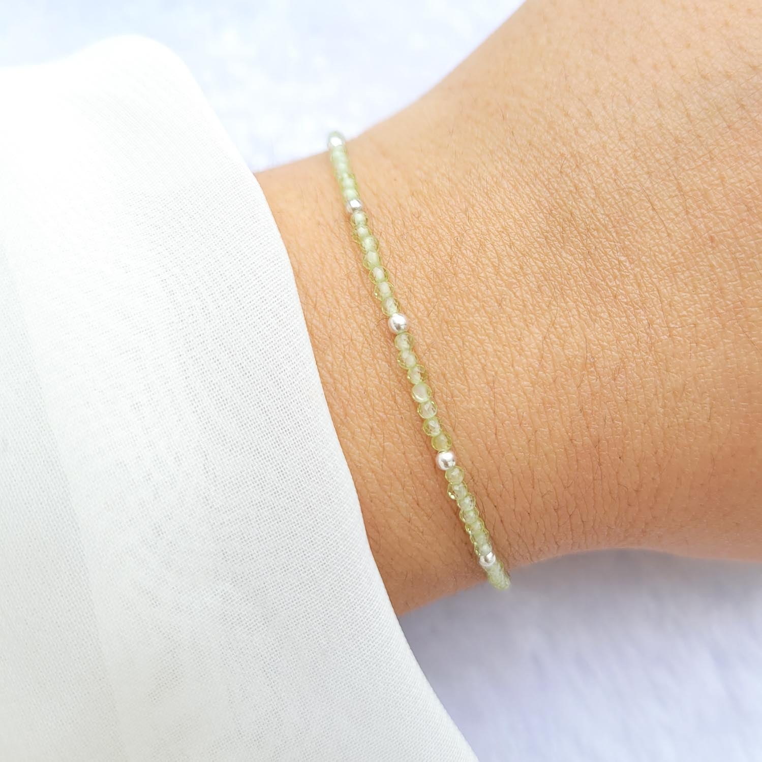 Pulsera Peridoto - 2mm