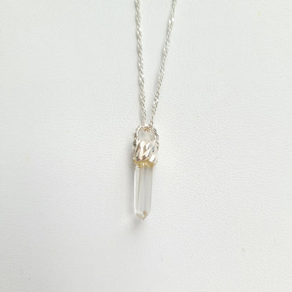Collar Punta de Cuarzo Cristal