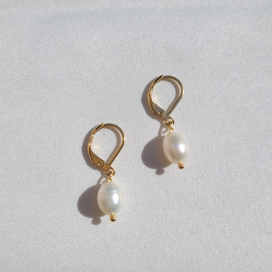 Aretes Acero Perla