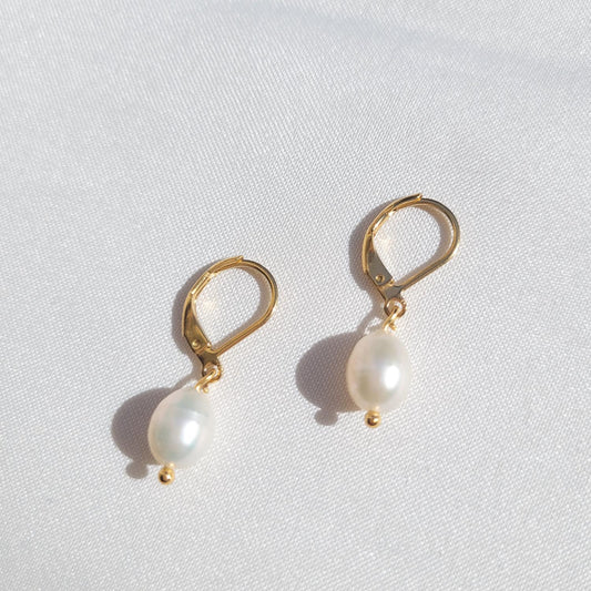 Aretes Acero Perla