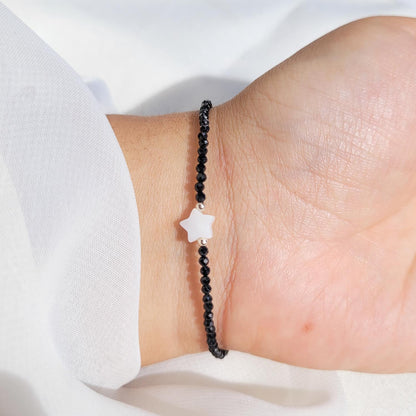 Pulsera Nacar Espinela Negra