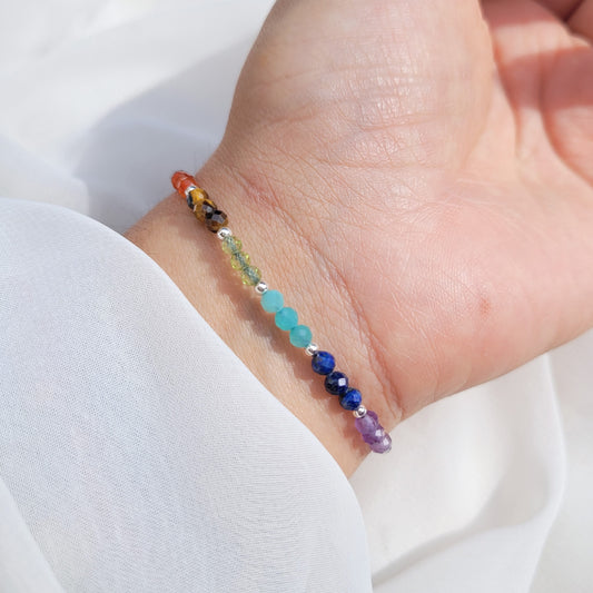 Pulsera 7 Chacras + Mostacillas ver 2