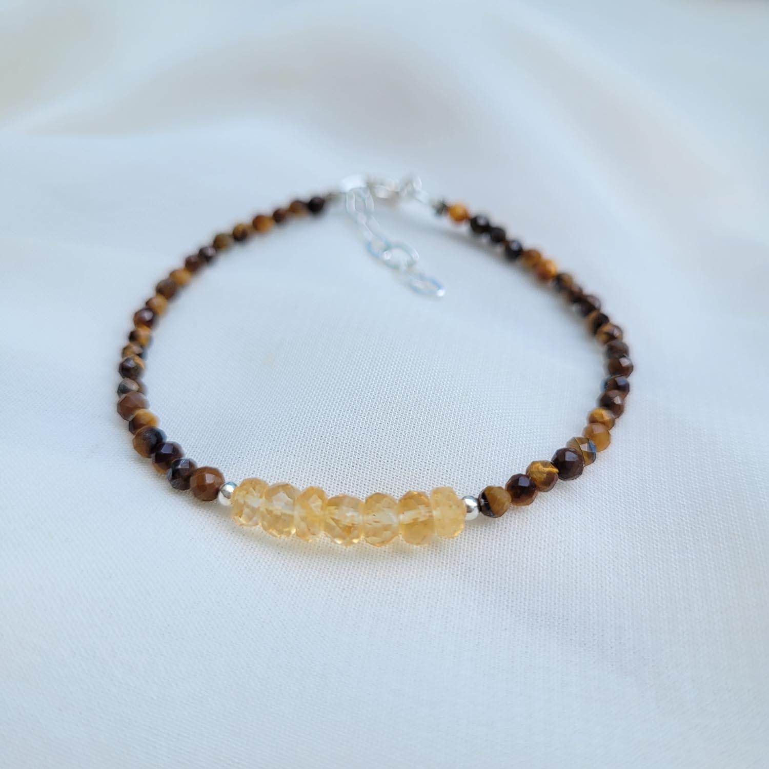 Pulsera Ale - Citrino y Ojo de tigre