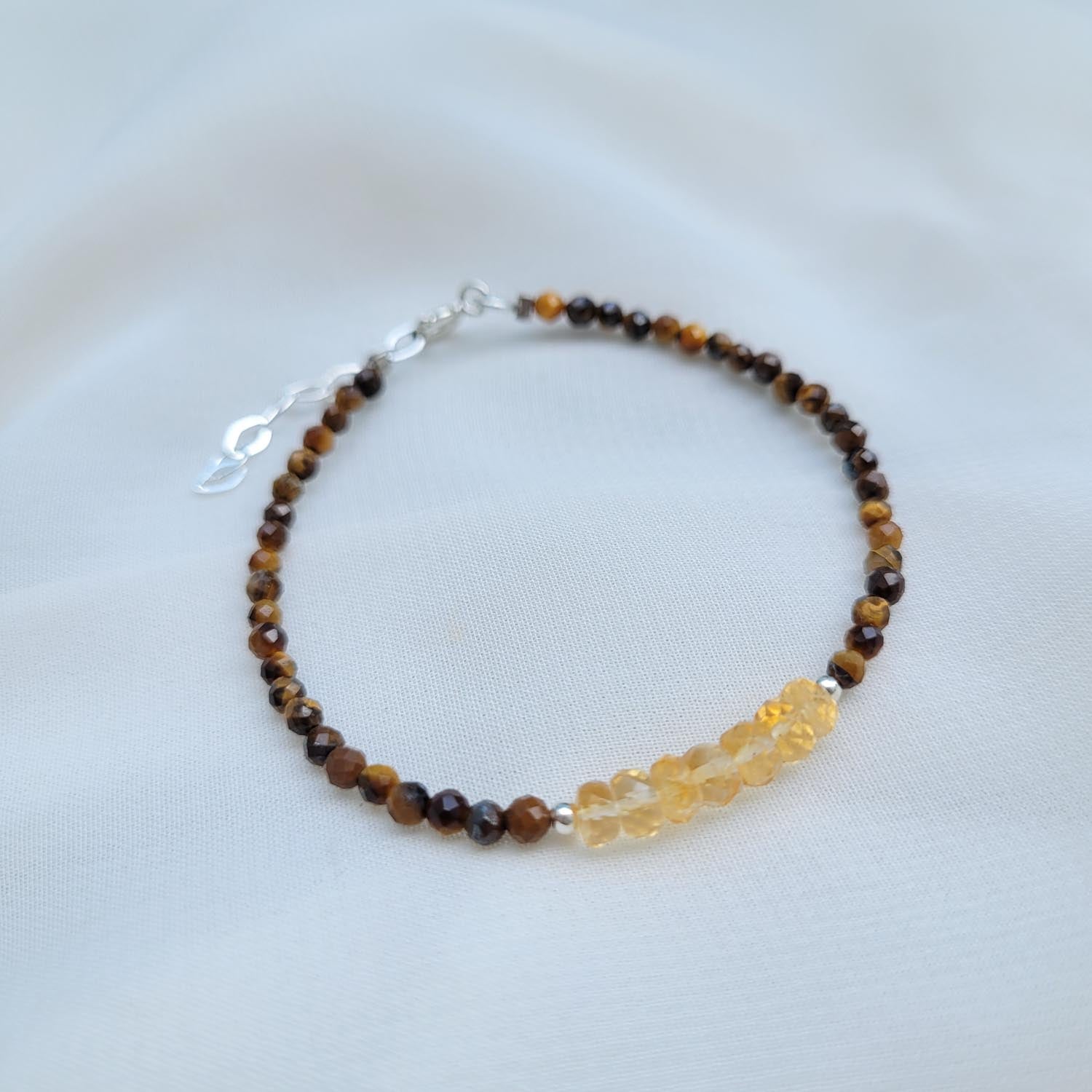 Pulsera Ale - Citrino y Ojo de tigre