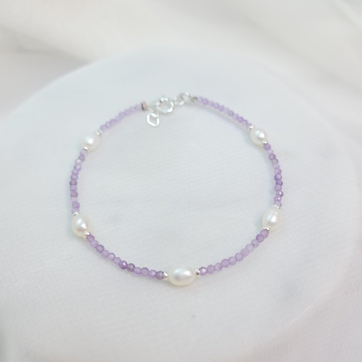Pulsera Vania Perla y Amatista