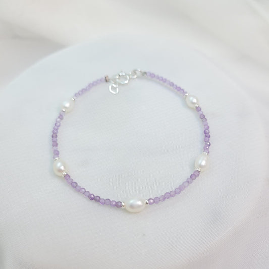 Pulsera Vania Perla y Amatista