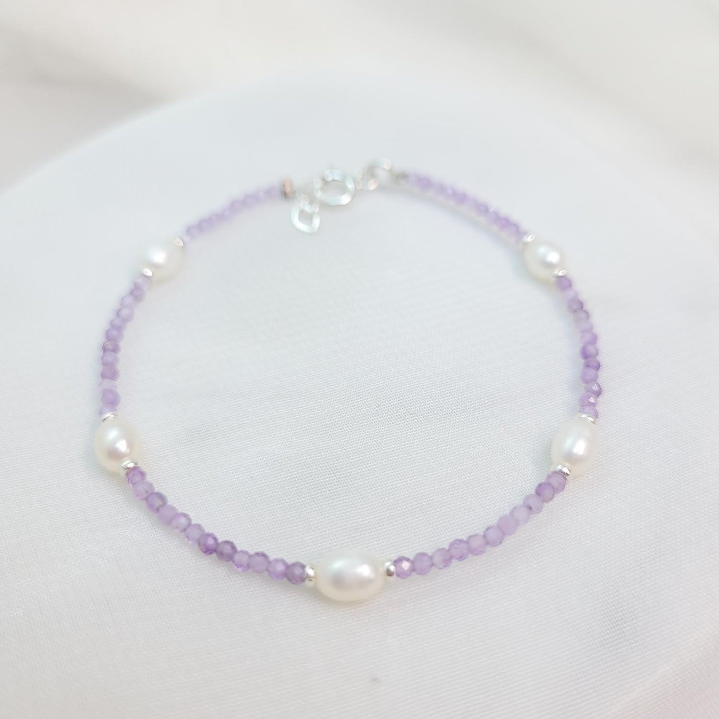 Pulsera Vania Perla y Amatista