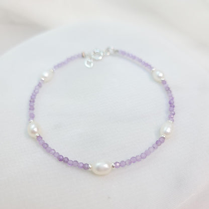 Pulsera Vania Perla y Amatista