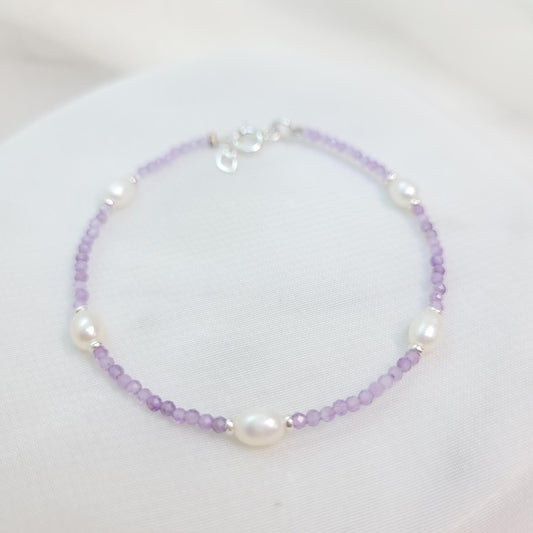 Pulsera Vania Perla y Amatista