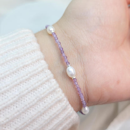 Pulsera Vania Perla y Amatista