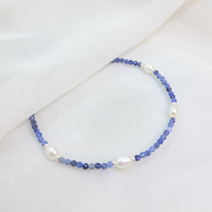 Pulsera Vania Perla y Sodalita