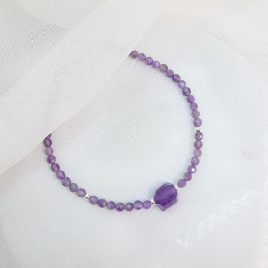 Pulsera Amatista Cubo