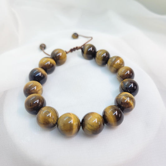 Pulsera Ojo de tigre cuarda 10mm