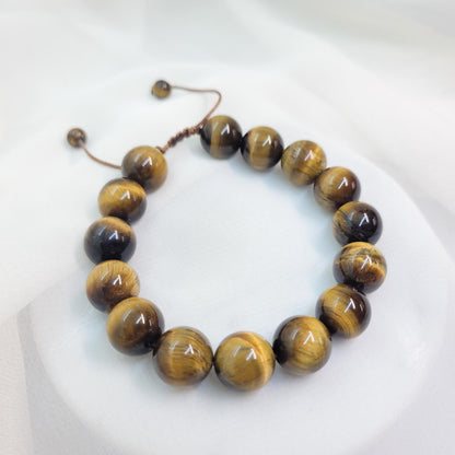 Pulsera Ojo de tigre cuarda 10mm