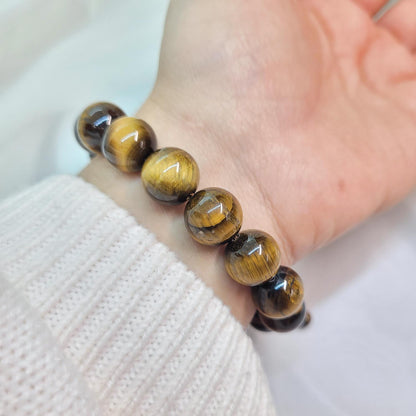 Pulsera Ojo de tigre cuarda 10mm