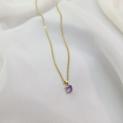 Collar Punto Morado Acero