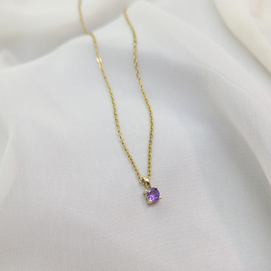 Collar Punto Morado Acero