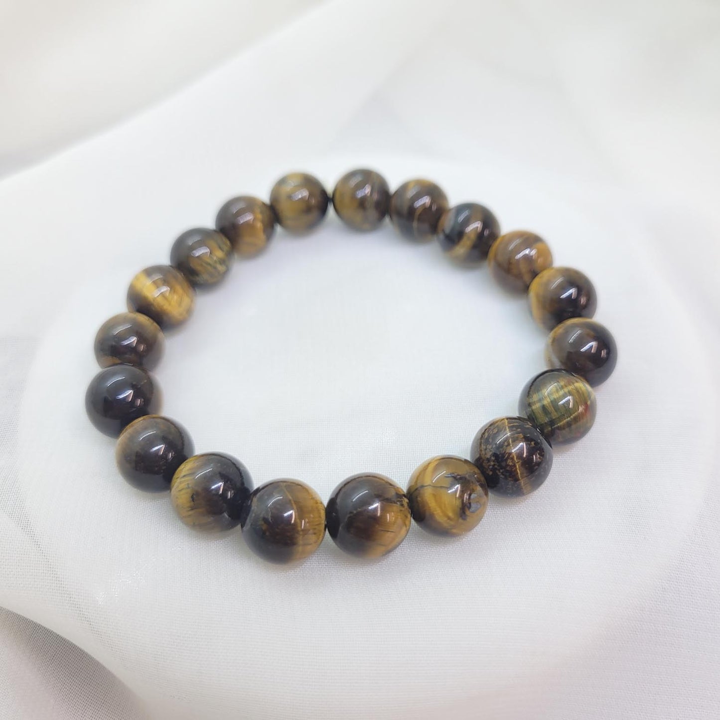 Pulsera Ojo de tigre elastico 8mm