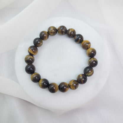 Pulsera Ojo de tigre elastico 8mm